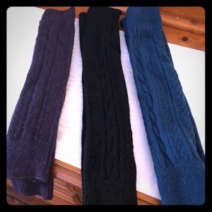 Wool Blend Leg Warmers - 3 Pair
